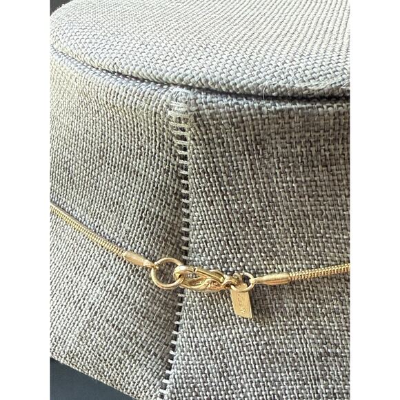 Vintage Revlon Necklace Gold Tone Beaded Minimalist Choker Stackable Capsule 18” - Picture 3 of 7